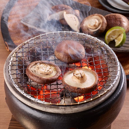 しいたけの炭火焼き